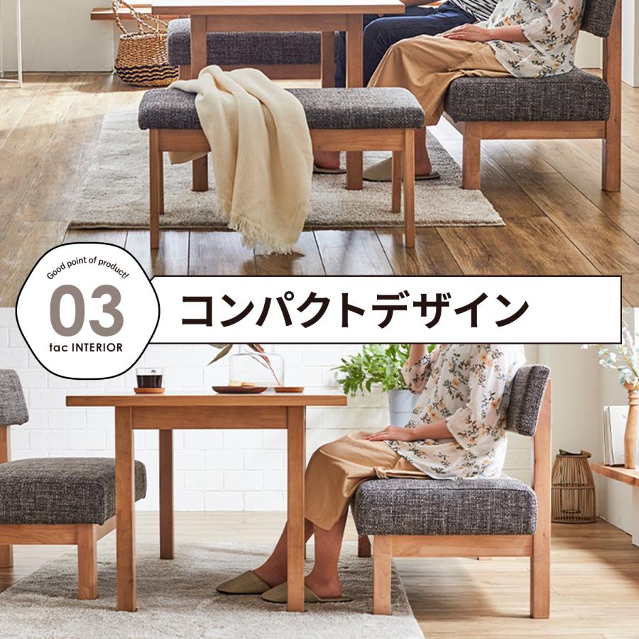 ダイニングテーブル 北欧 シンプル 無印 無垢 オーク材 おしゃれ  オーク ホワイト テーブル ダイニング 木 120 2人 | tac INTERIOR | 07