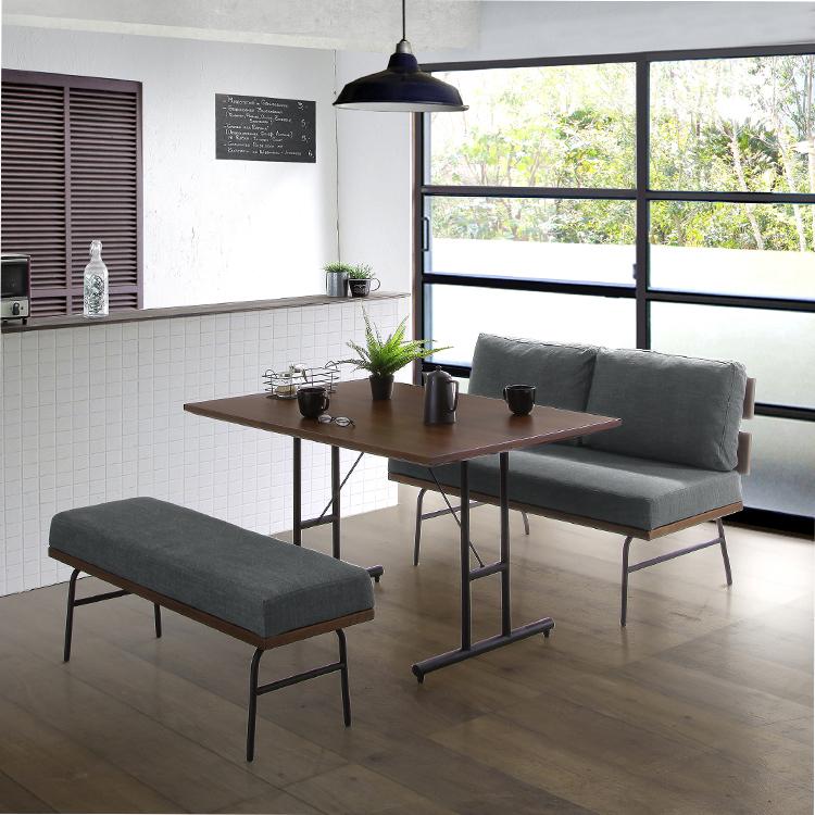 ダイニングチェア 北欧 アイアン ソファ おしゃれ シンプル 食卓 木製 ダイニング リビング 幅 122 約 120 cm ウッド カフェ風 | tac INTERIOR | 01