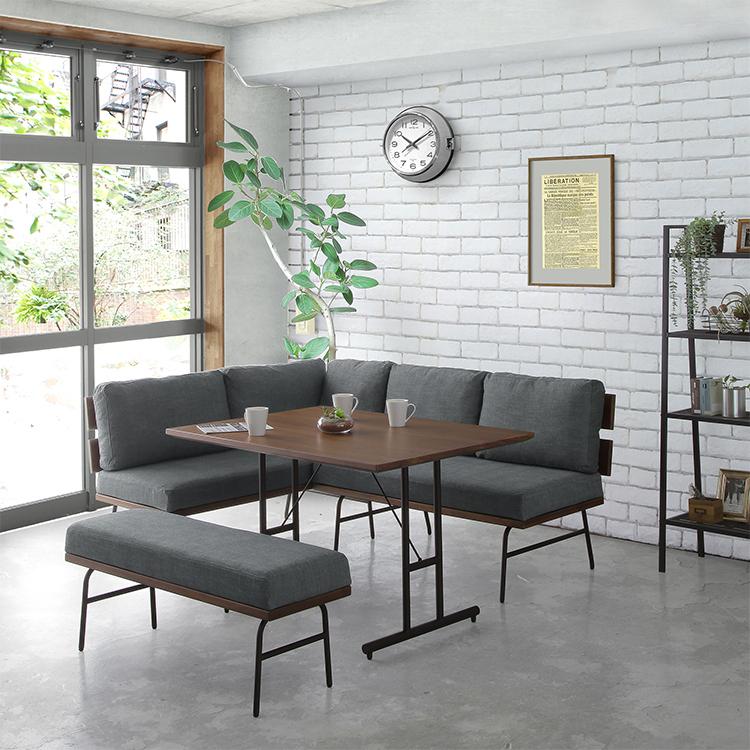 ダイニングチェア 北欧 アイアン ソファ おしゃれ シンプル 食卓 木製 ダイニング リビング 幅 122 約 120 cm ウッド カフェ風 | tac INTERIOR | 03