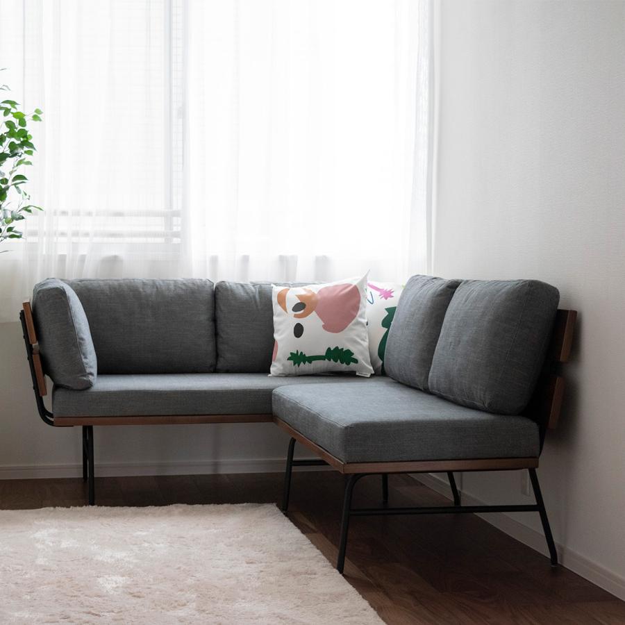 ダイニングチェア 北欧 アイアン ソファ おしゃれ シンプル 食卓 木製 ダイニング リビング 幅 122 約 120 cm ウッド カフェ風 | tac INTERIOR | 07