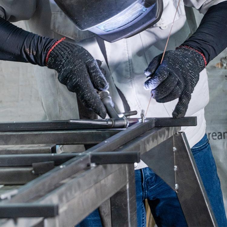 ダイニングチェア ベンチ 北欧 アイアン ソファ おしゃれ シンプル 食卓 木製 ダイニング リビング ウッド カフェ風 無骨 スチール 小さめ アイアン脚 | tac INTERIOR | 17