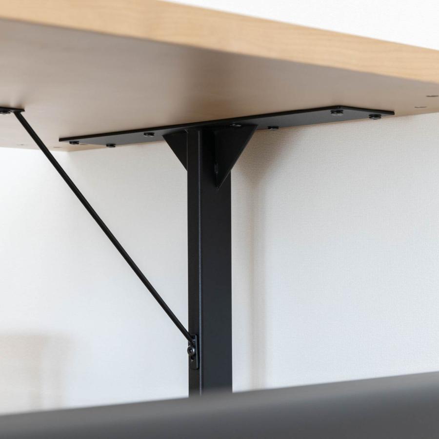 ダイニングテーブル 4人掛け 北欧 おしゃれ アイアン脚 小さめ 125cm 幅 食卓 テーブル 単品 木製 二本脚 無骨 ブルックリン 四人用 | tac INTERIOR | 17