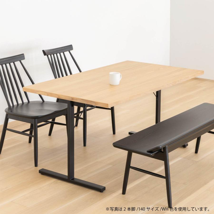 ダイニングテーブル 4人 用 木製 ヴィンテージ おしゃれ 140 白 黒 デスク 天然木 2人 4人掛け パソコン テーブル オーク アイアン脚 光沢 ツヤ 食卓 | tac INTERIOR | 14