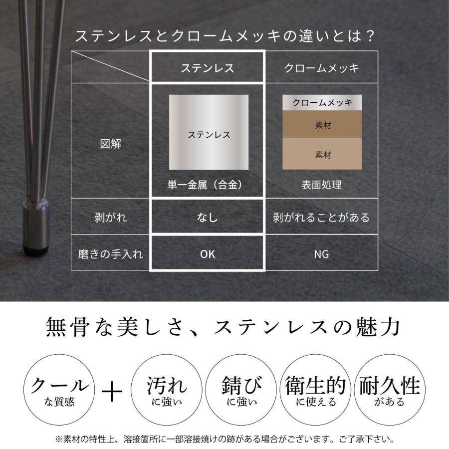 ダイニングテーブル 4人 用 木製 ヴィンテージ おしゃれ 140 白 黒 デスク 天然木 2人 4人掛け テーブル オーク ステンレス脚 アイアン脚 光沢 ツヤ 食卓 小さめ｜tac｜14