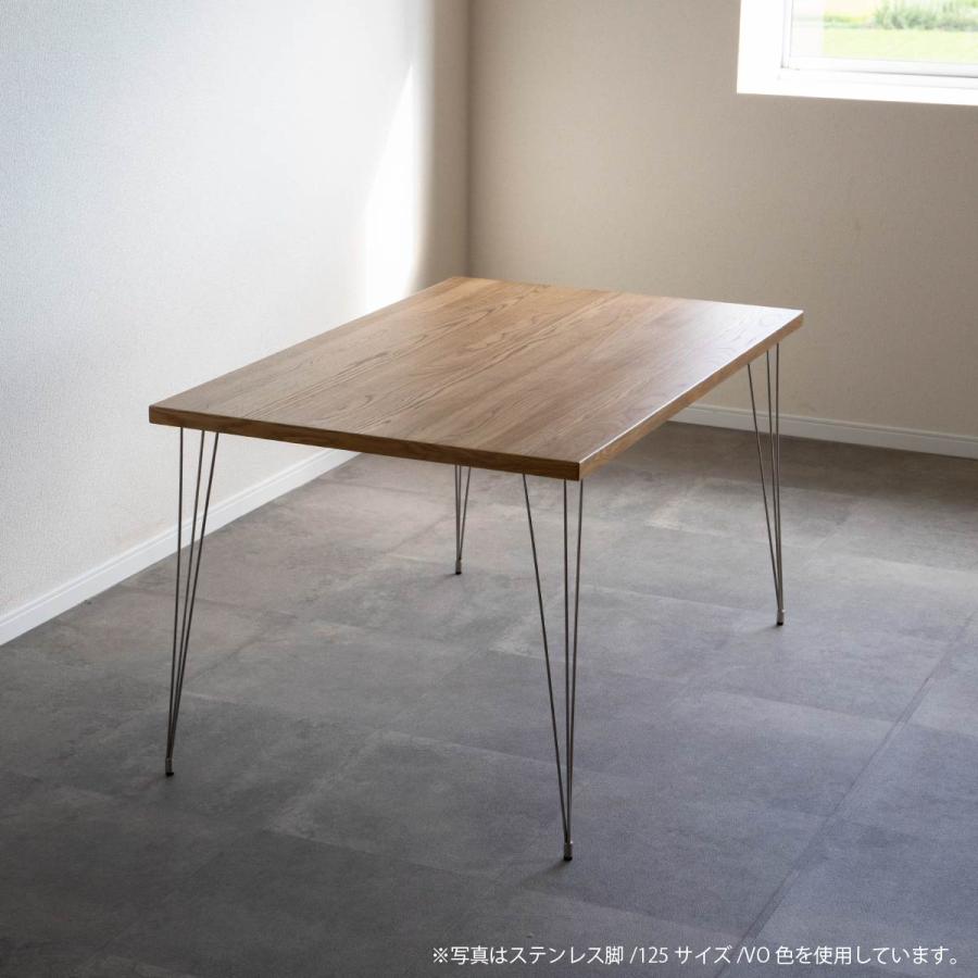 ダイニングテーブル 4人 用 木製 ヴィンテージ おしゃれ 140 白 黒 デスク 天然木 2人 4人掛け テーブル オーク ステンレス脚 アイアン脚 光沢 ツヤ 食卓 小さめ | tac INTERIOR | 17