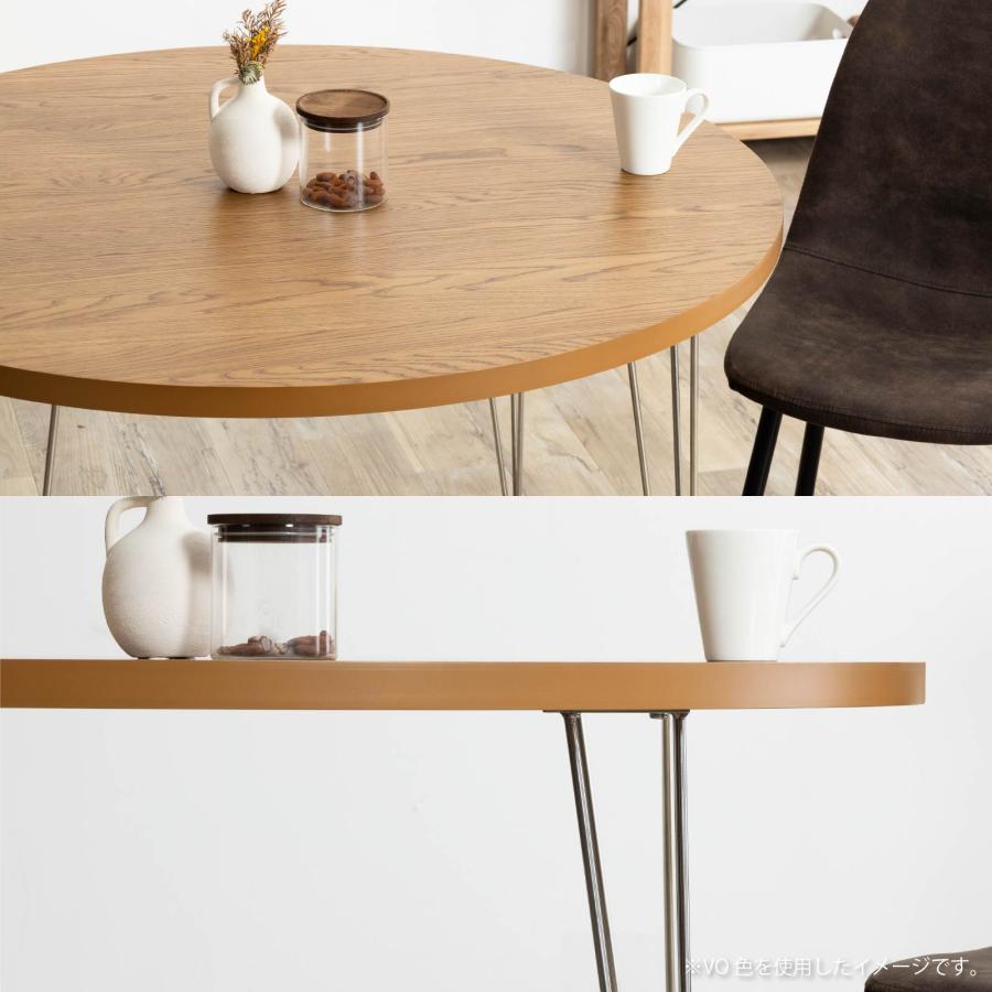 ダイニングテーブル 丸 2人 用 おしゃれ 北欧 白 110 ナチュラル リビングテーブル 大きめ 円形 木目調 丸テーブル カフェ風 可愛い デスク 4人 掛け | tac INTERIOR | 17