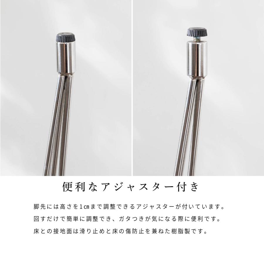 ダイニングテーブル カフェテーブル 丸 白 北欧 100cm 4人掛け ステンレス脚  韓国インテリア ラウンドテーブル 食卓 単品 円形  省スペース 円卓 業務用 | tac INTERIOR | 08