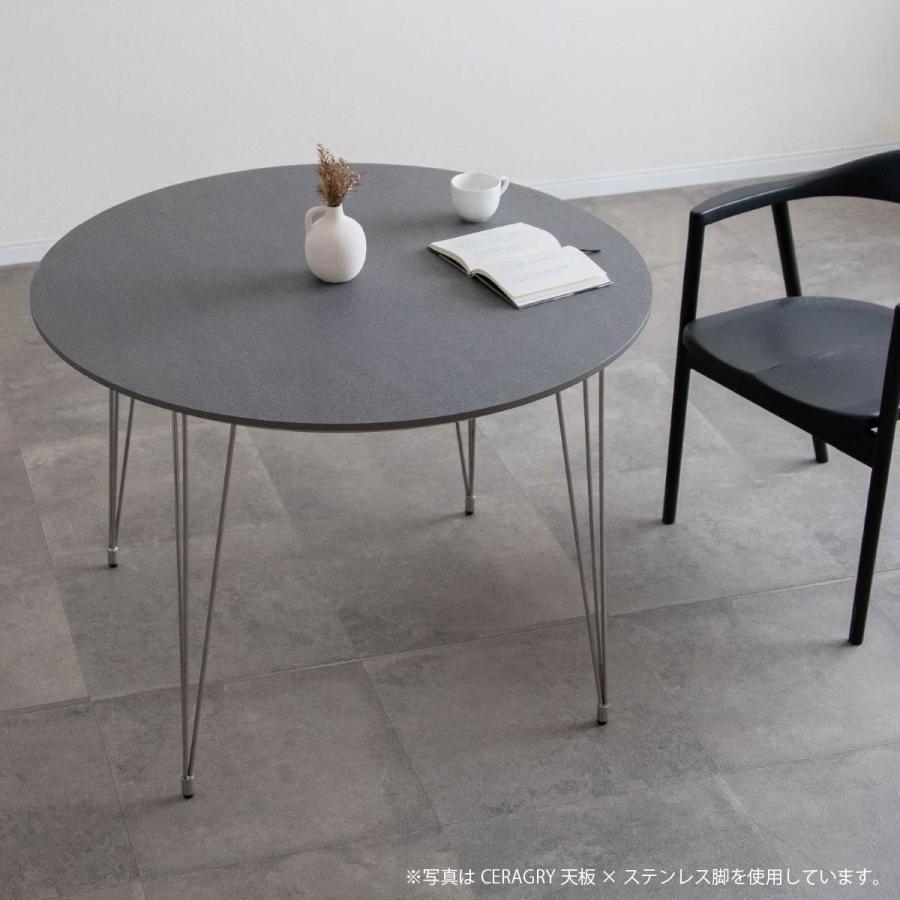 ダイニングテーブル 丸テーブル ダイニングテーブル 脚 ステンレス メラミン天板 石目柄 おしゃれ 円形 幅100 cm 4人掛け 2人 3人 黒 白 グレー | tac INTERIOR | 15
