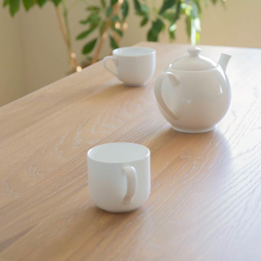 ダイニングテーブル 4人 おしゃれ 北欧 木製 ソファ ダイニング リビング 棚付き ホワイト オーク 幅 120 cm 収納 北欧風 カフェ 高さ 低め 65 cm | tac INTERIOR | 18