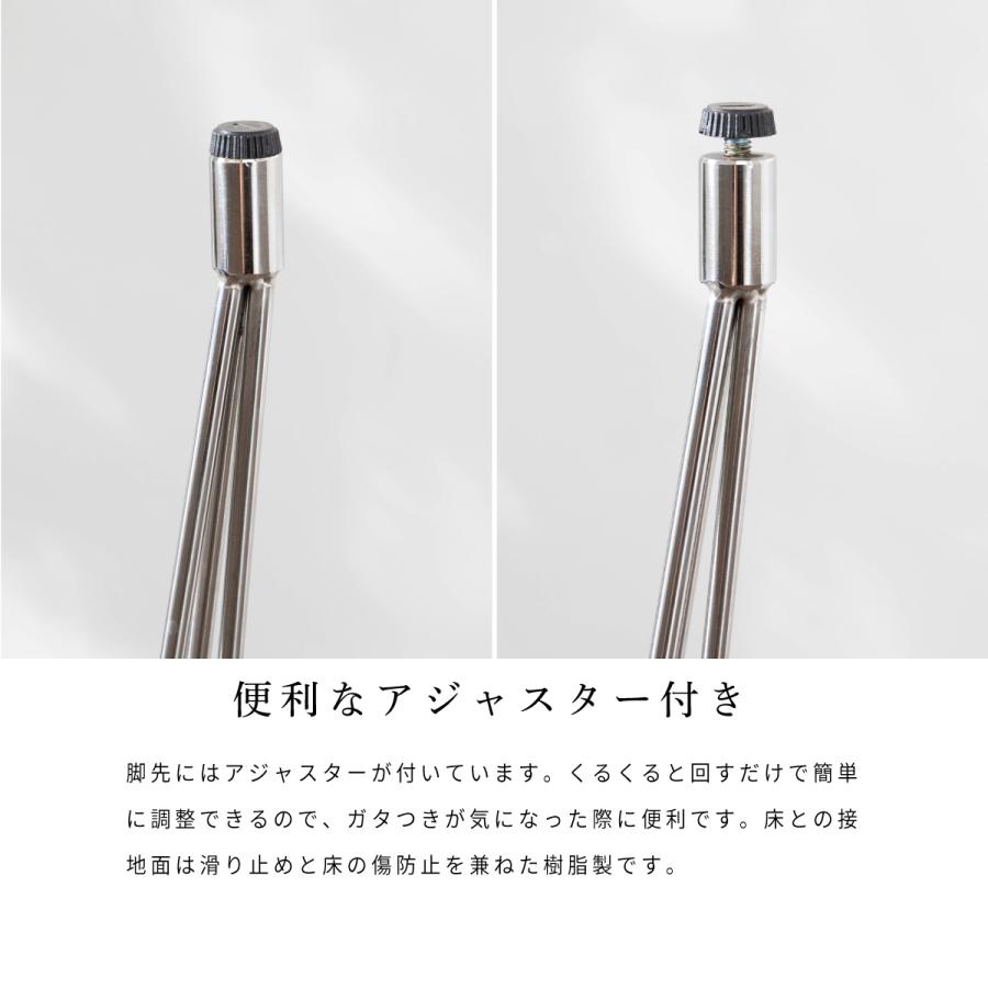 テーブル 脚 ステンレス脚 パーツ diy おしゃれ 机 デスク 家具脚 鉄脚 細め 4脚セット 4本セット アジャスター付き スタイリッシュ 無骨 脚のみ | tac INTERIOR | 08