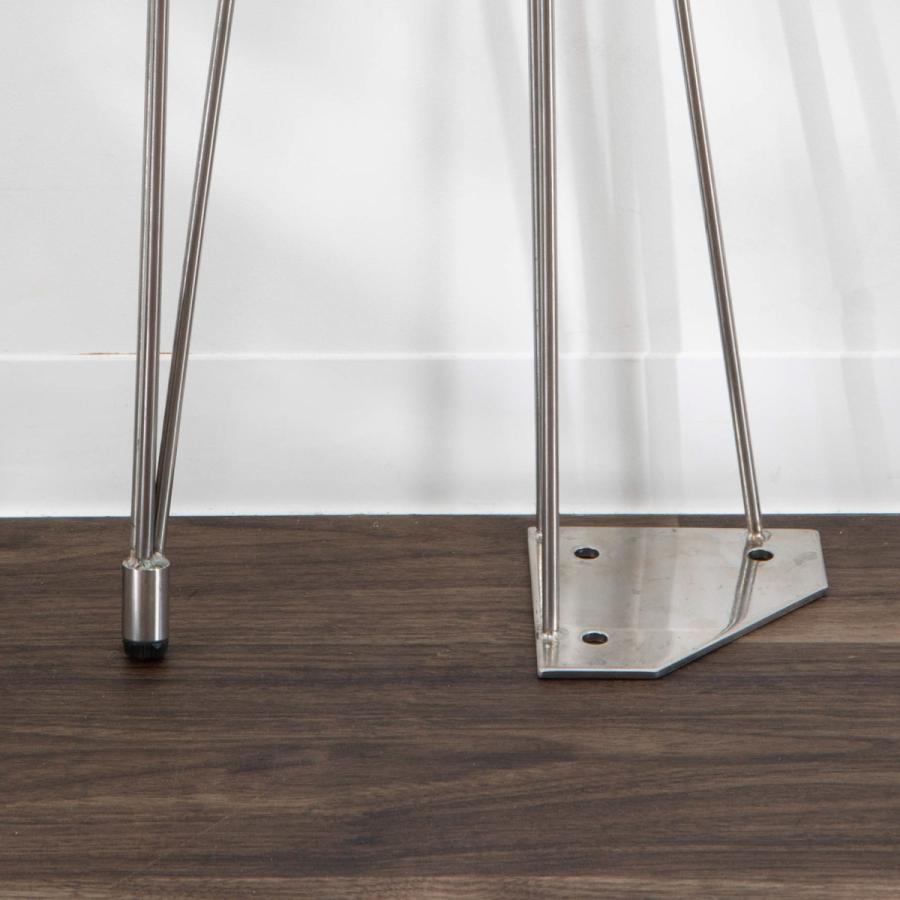 テーブル 脚 ステンレス脚 パーツ diy おしゃれ 机 デスク 家具脚 鉄脚 細め 4脚セット 4本セット アジャスター付き スタイリッシュ 無骨 脚のみ | tac INTERIOR | 11