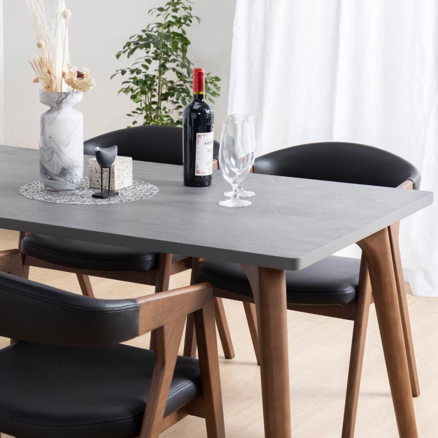 ダイニングテーブル 150cm 長方形 ダイニングテーブル 木製 メラミン天板 北欧 おしゃれ 4人掛け お手入れ簡単 テーブル グレー シンプル | tac INTERIOR | 14
