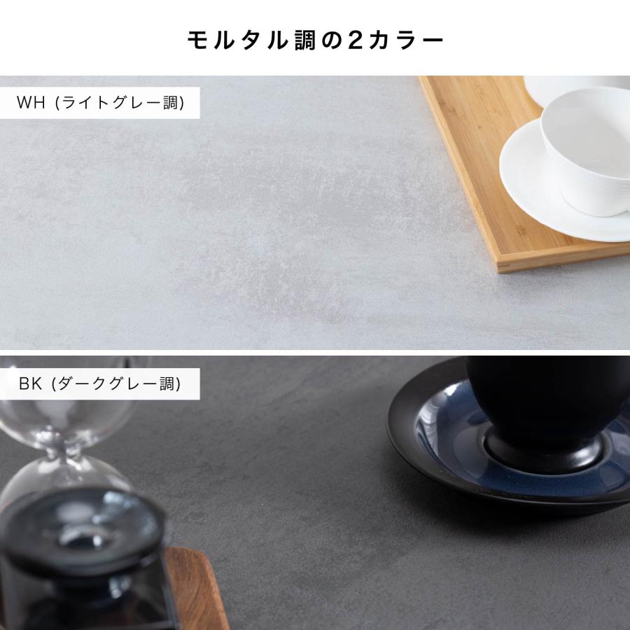 ダイニングテーブル 丸テーブル 110cm 4人掛け メラミン モルタル調 天板 木製 脚 北欧 おしゃれ 食卓 円形 テーブル 幅 110 4人用 メラミン化粧板 ラバーウッド | tac INTERIOR | 07