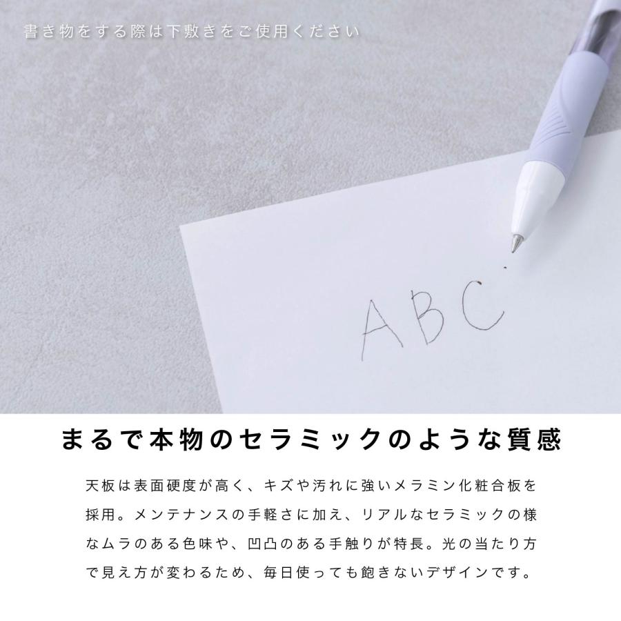 ダイニングテーブル 丸テーブル 幅 100 110 120 cm 4人掛け メラミン モルタル調 天板 木製 脚 北欧 おしゃれ 食卓 円形 テーブル 幅 4人 ラバーウッド | tac INTERIOR | 05