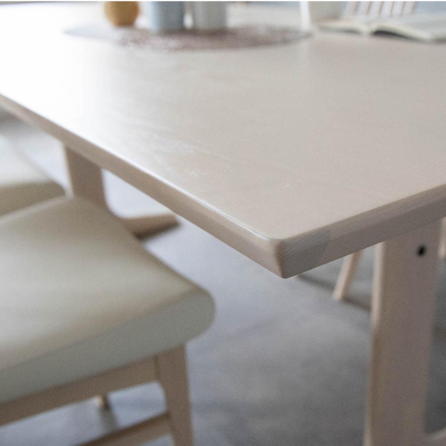 ダイニングテーブル 長方形 おしゃれ 北欧 テーブル ホワイト 幅 150 cm 木製 四人掛け 北欧風 高さ 70cm 木製 テーブル リビング 二本脚 木脚 食卓 | tac INTERIOR | 19