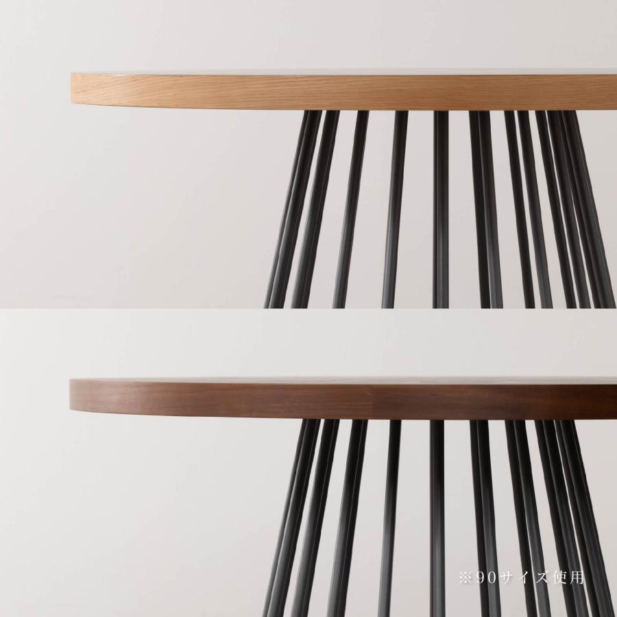 ダイニングテーブル 丸テーブル 幅 110 cm 4人掛け メラミン セラミック調 天板 木製 木口 円錐脚 放射模様 アイアン 脚 食卓 円形 テーブル 110cm 幅 4人用 | tac INTERIOR | 12