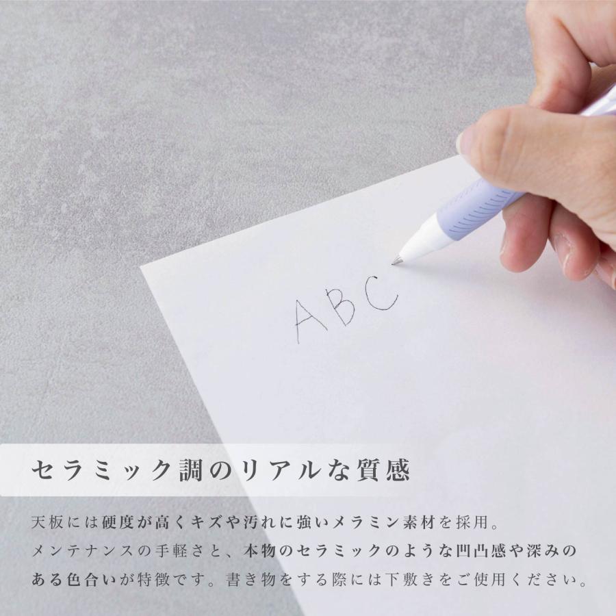 ダイニングテーブル 丸テーブル 幅 110 cm 4人掛け メラミン セラミック調 天板 木製 木口 円錐脚 放射模様 アイアン 脚 食卓 円形 テーブル 110cm 幅 4人用 | tac INTERIOR | 06