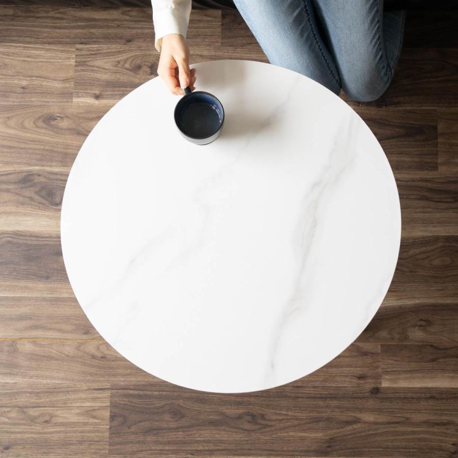 センターテーブル ロー テーブル 60 丸 北欧 円形 白 おしゃれ 一人暮らし ナチュラル おしゃれ ホワイト 韓国 風 大理石 セラミック 小さい 40 かわいい | tac INTERIOR | 14