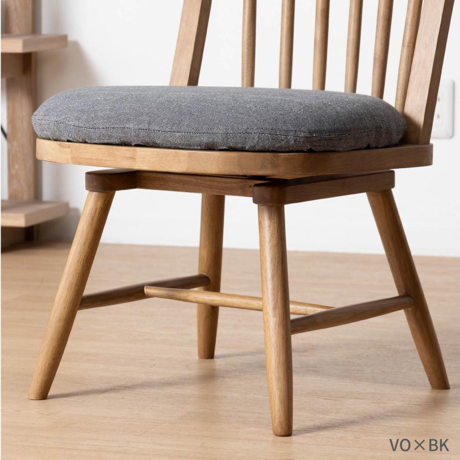 回転椅子 ダイニングチェア 北欧 肘付き おしゃれ 回転チェア カバー チェアー 木製 椅子 カフェ クッション 回転式 肘付 洗える カバーリング 高齢者 座面高44 | tac INTERIOR | 19