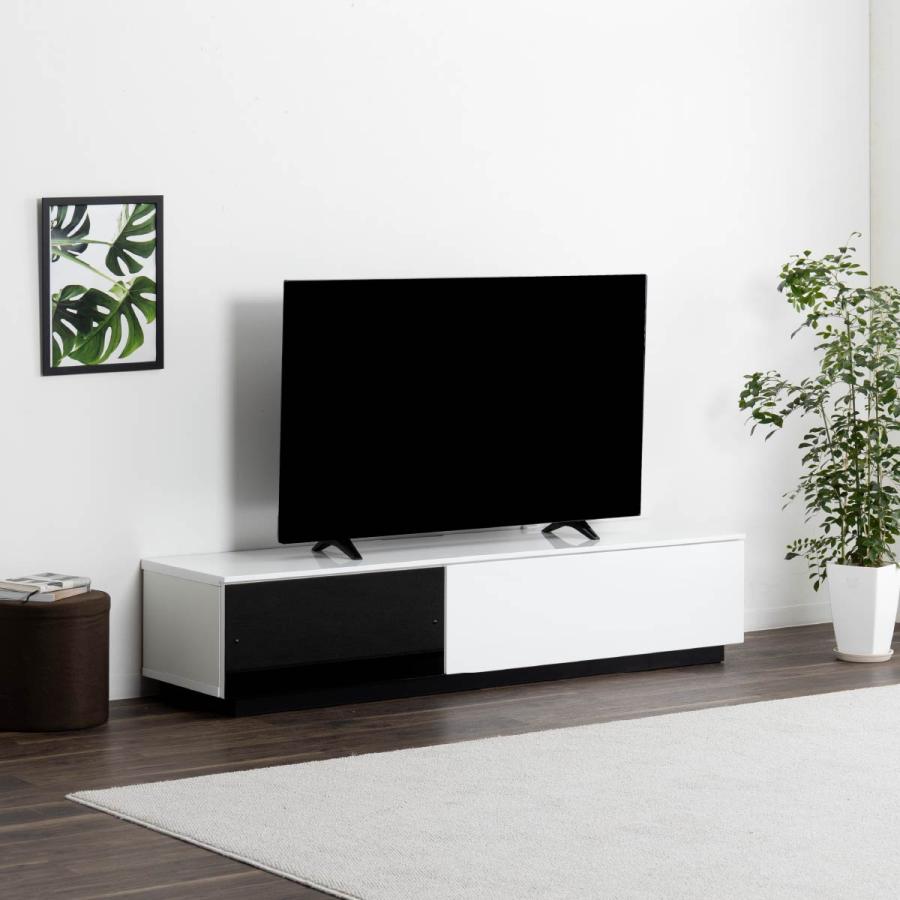 テレビ台 テレビボード 幅 160 cm ローボード 完成品 白 おしゃれ 収納 AVラック TV台 石目柄 グレー シンプル モダン 160cm 幅 黒 セラミック調 | tac INTERIOR | 18