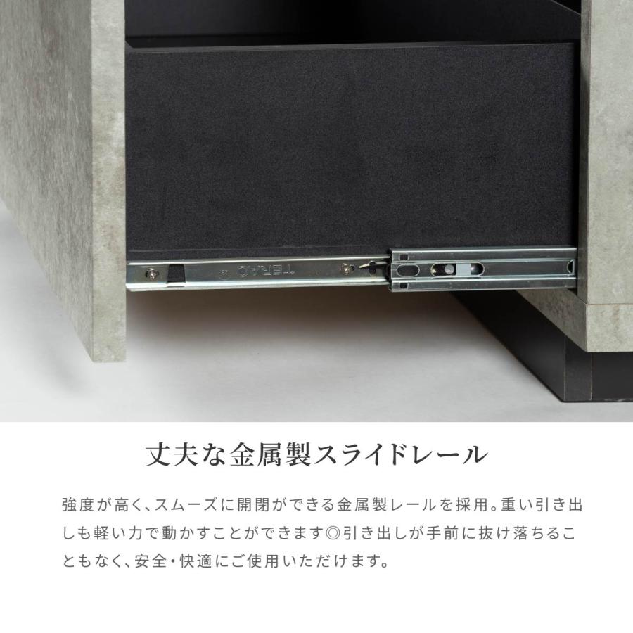 テレビ台 テレビボード 幅 180 cm 完成品 ブラック グレー ホワイト ローボード 180cm 幅 北欧 ロータイプ テレビラック セラミック調 リビング収納 | tac INTERIOR | 11