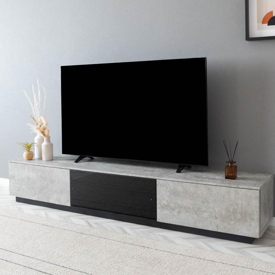 テレビ台 テレビボード 開梱設置付き 幅 200 cm ローボード 200cm 幅 北欧 おしゃれ セラミック調 石目柄 シンプル リビング収納 赤外線 リモコン操作 | tac INTERIOR | 18