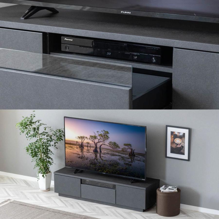 テレビボード　ブラックグレー tac INTERIOR（タックインテリア） テレビ台 テレビボード 幅 140 cm