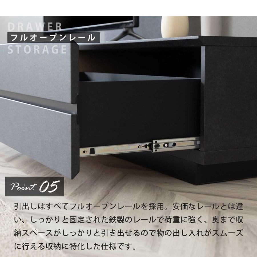 テレビ台 テレビボード 幅 160 cm 完成品 セラミック調 大理石調 160cm 幅 ローボード おしゃれ TVボード 160幅 ブラック グレー ホワイト リビング収納 | tac INTERIOR | 10