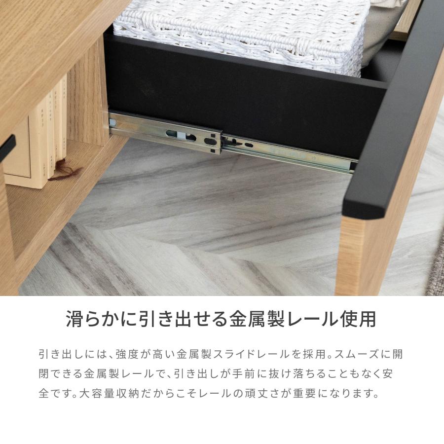 テレビ台 テレビボード 幅 180 cm ローボード リビングボード セラミック調 石目柄 木目調 おしゃれ 収納 北欧 TVボード ブラック モダン シンプル | tac INTERIOR | 09