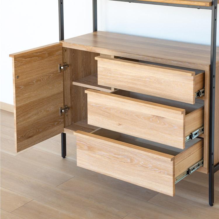 オープンシェルフ 100cm 幅 ハイタイプ 収納棚 おしゃれ 北欧 オープンラック スチールラック 食器棚 レンジ台 レンジラック 多目的棚 ジャパンディ | tac INTERIOR | 04