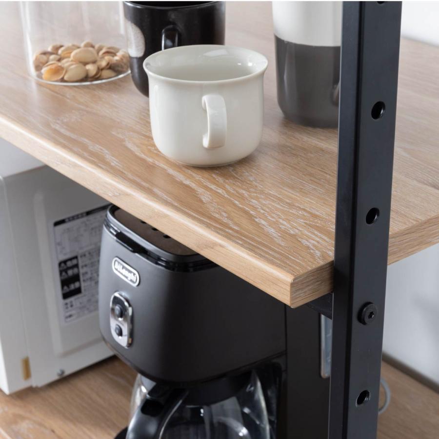 オープンシェルフ 100cm 幅 ハイタイプ 収納棚 おしゃれ 北欧 オープンラック スチールラック 食器棚 レンジ台 レンジラック 多目的棚 ジャパンディ | tac INTERIOR | 02