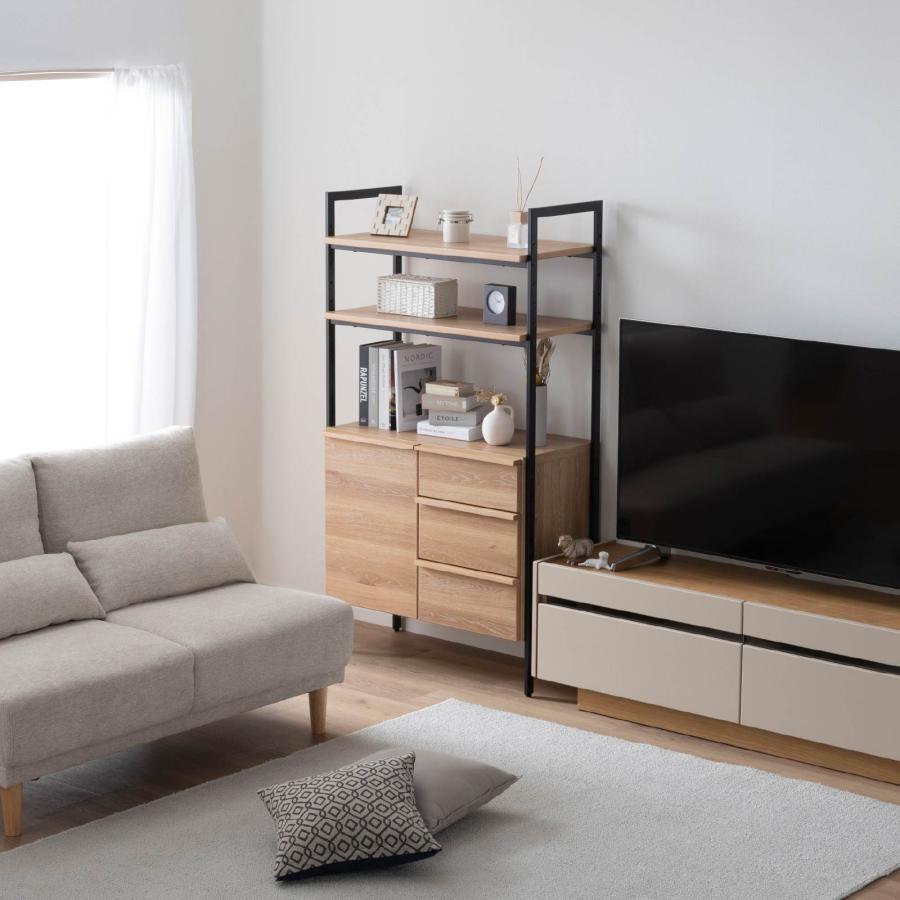 オープンシェルフ 80cm 幅 ミドルタイプ 収納棚 おしゃれ Japandi ジャパンディ 北欧 ワードローブ チェスト スチールラック 食器棚 レンジ台 レンジラック | tac INTERIOR | 18