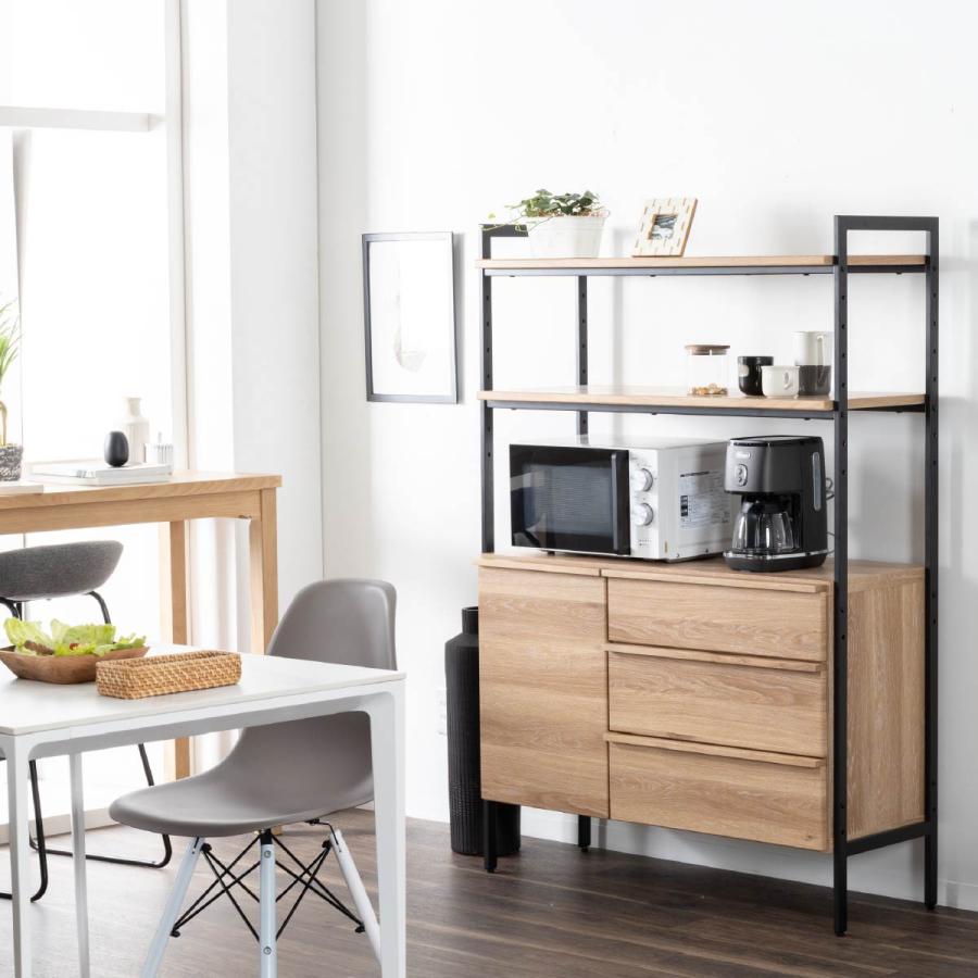 オープンシェルフ 100cm 幅 ミドルタイプ 収納棚 おしゃれ 北欧 オープンラック スチールラック 食器棚 レンジ台 レンジラック 多目的棚 ジャパンディ | tac INTERIOR | 20