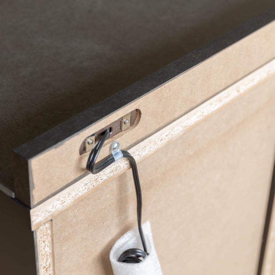 キッチンカウンター 120 幅 キッチン 作業台 ブラック セラミック レンジ台 完成品 スリム 食器棚 キッチンボード ロータイプ キッチン収納 炊飯器 引き出し | tac INTERIOR | 20