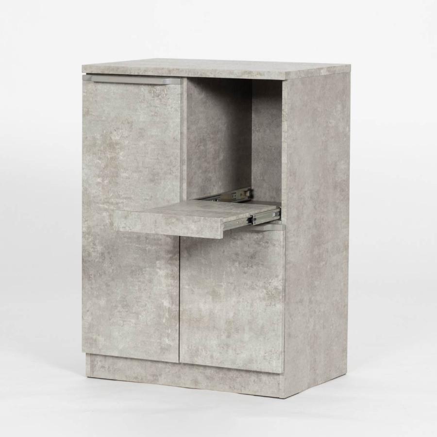 食器棚 ロータイプ 黒 幅 60 cm 完成品 セラミック調 ブラック レンジ台 食器棚 キッチンカウンター キッチンボード ロータイプ キッチン収納 | tac INTERIOR | 20