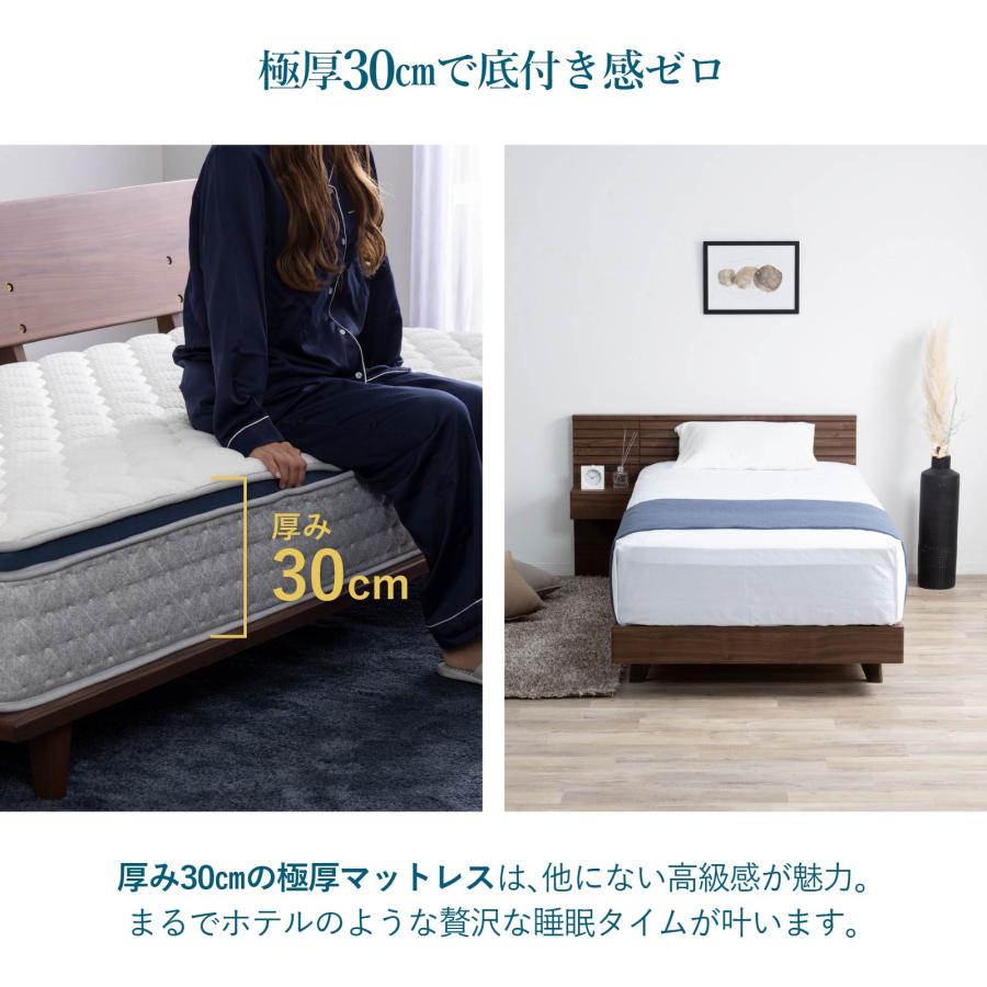 マットレス シングル ポケットコイル スリム sleam 高密度 25cmコイル 体圧分散 通気性抜群 圧縮梱包 硬め 抗菌 防臭 防ダニ 送料無料 厚め 高級