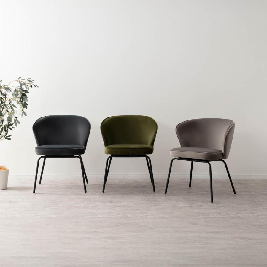 tac INTERIOR ダイニングチェア 2脚セット ファブリック