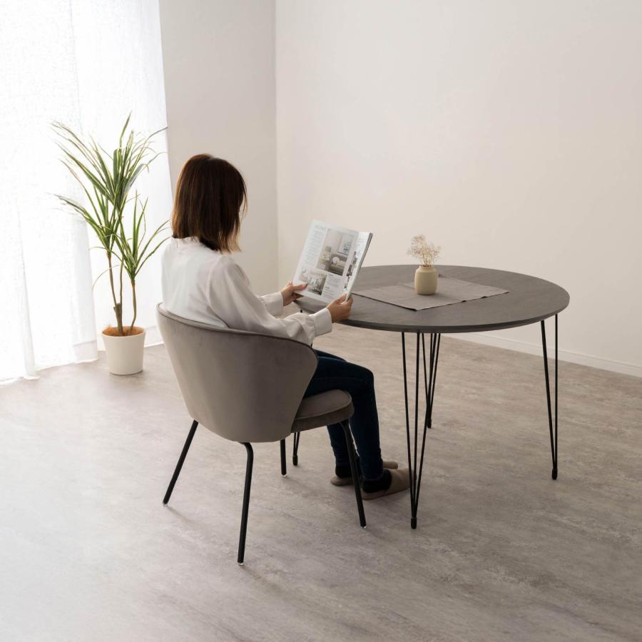 ダイニングチェア ブラック ベルベット生地 椅子 チェア tac INTERIOR ダイニングチェア 2脚セット ファブリック