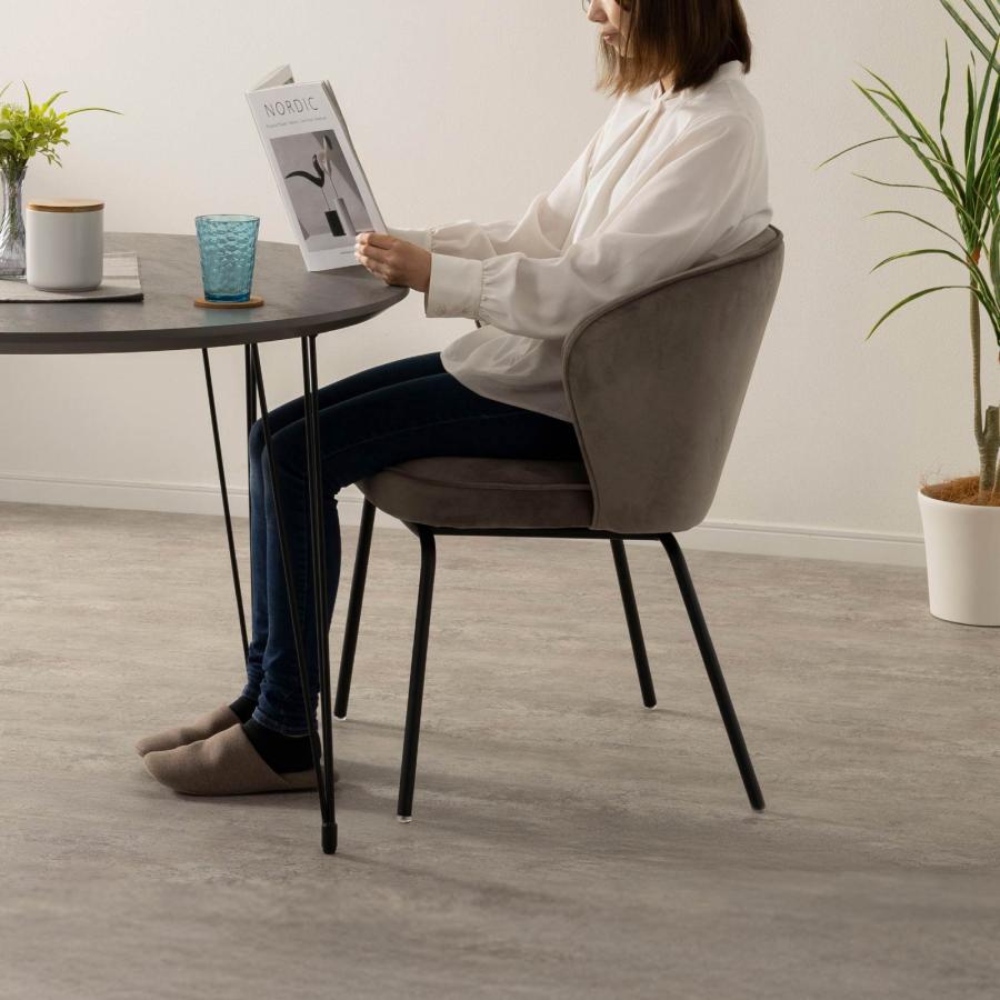 ダイニングチェア ブラック ベルベット生地 椅子 チェア ダイニングチェア ブラック ベルベット生地 椅子 チェア