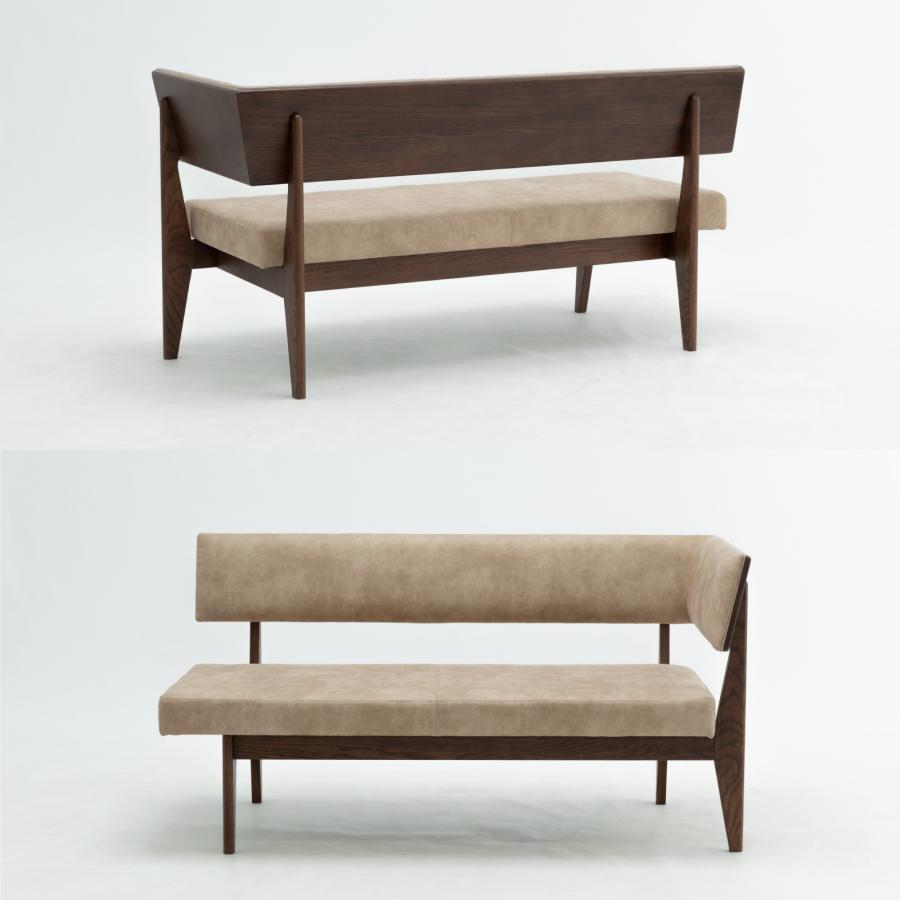 シギヤマ家具工業 ダイニング ベンチ 完成品 木製 天然木 チェア 背