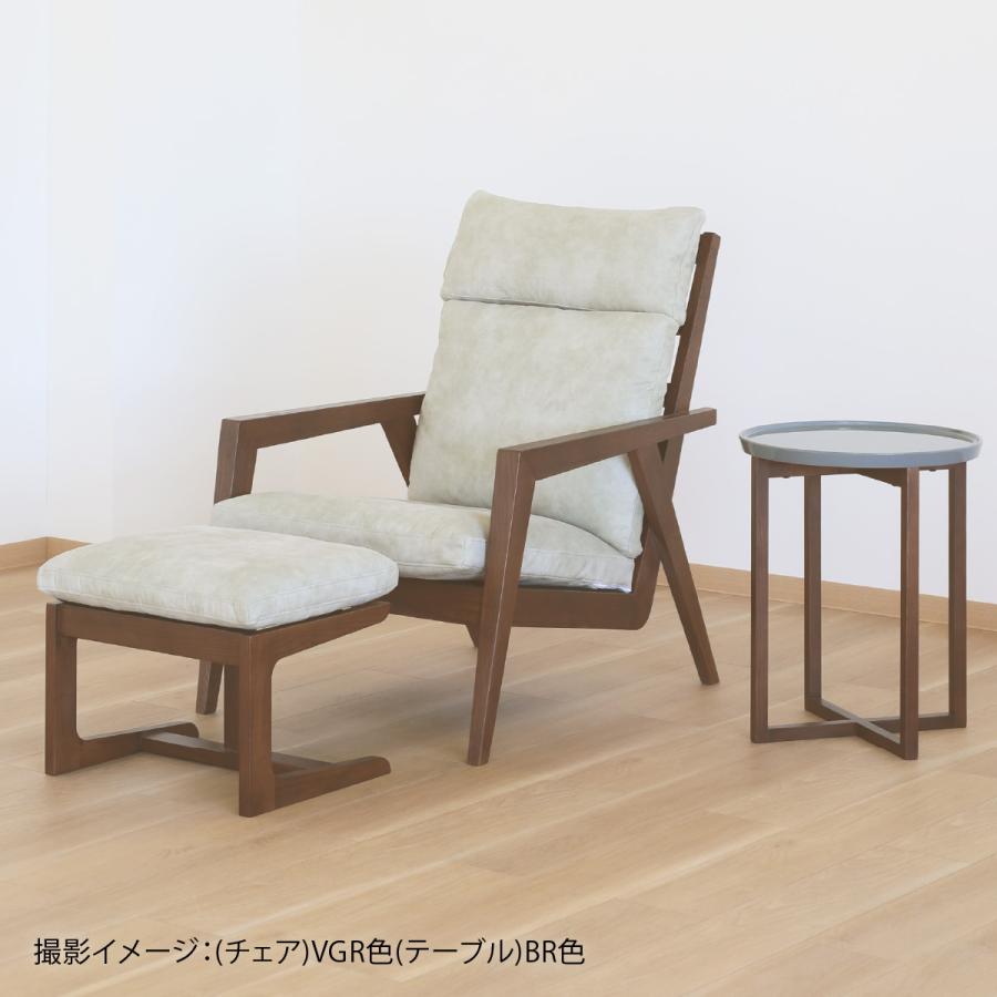 センターテーブル 丸 おしゃれ 高級感 鏡面 幅45 天然木 レッドオーク 無垢材 ブラウン 高級 レトロ ラウンドテーブル 木製 | シギヤマ家具工業 | 04