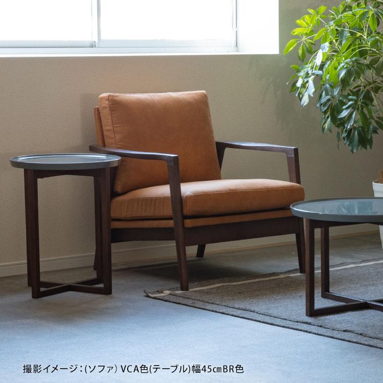 センターテーブル 丸 おしゃれ 高級感 鏡面 幅60 天然木 レッドオーク 無垢材 ブラウン 高級 レトロ ラウンドテーブル 木製_6