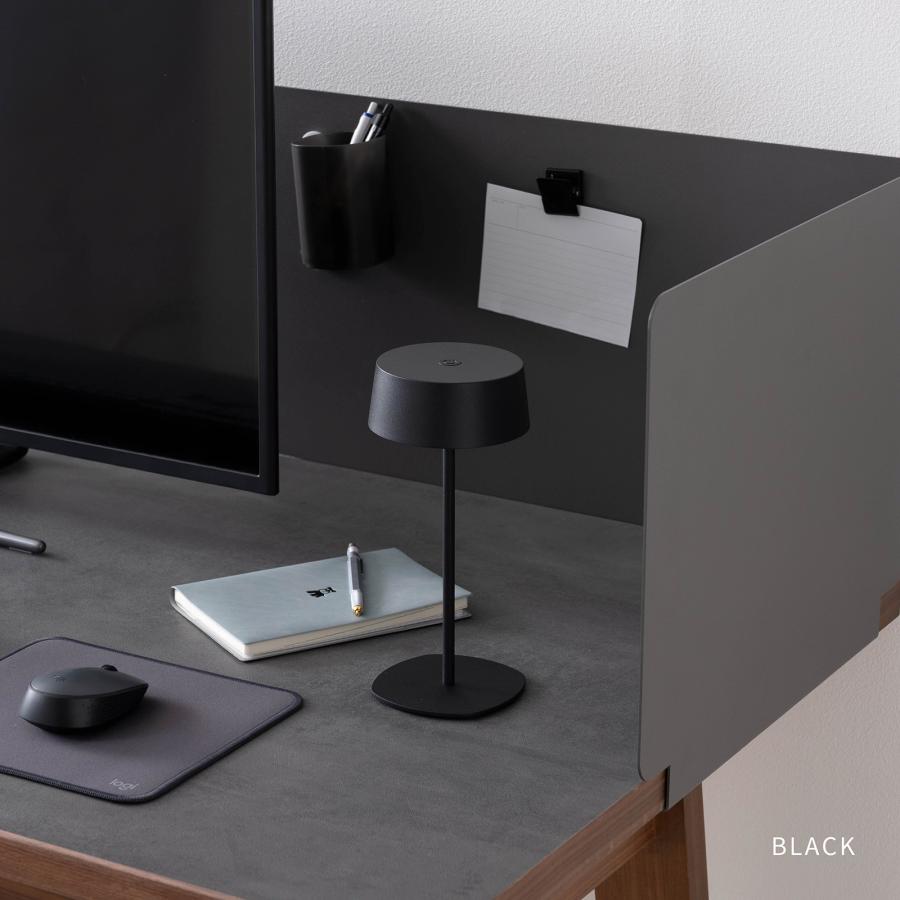 テーブルランプ コードレス 充電式 LED 無段階調光 卓上ライト 間接照明 小型 おしゃれ シンプル ブラック ホワイト トープ 丸 円形 調光 メモリー機能 | tac INTERIOR | 16