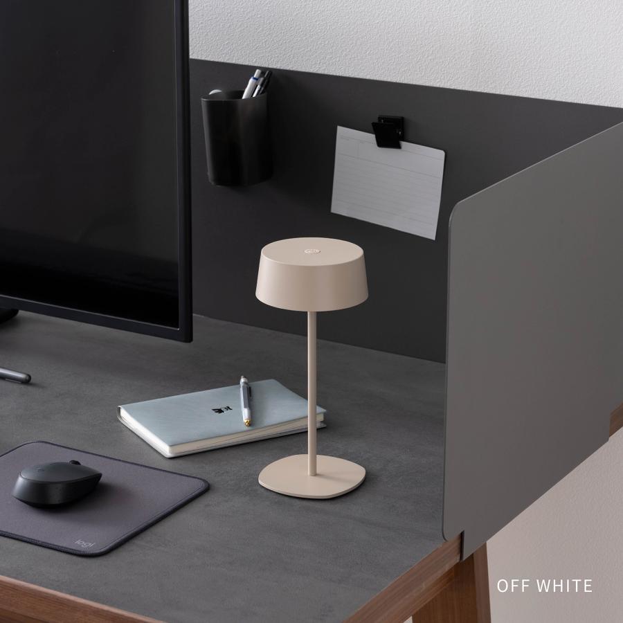 テーブルランプ コードレス 充電式 LED 無段階調光 卓上ライト 間接照明 小型 おしゃれ シンプル ブラック ホワイト トープ 丸 円形 調光 メモリー機能 | tac INTERIOR | 17