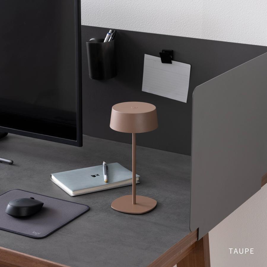 テーブルランプ コードレス 充電式 LED 無段階調光 卓上ライト 間接照明 小型 おしゃれ シンプル ブラック ホワイト トープ 丸 円形 調光 メモリー機能 | tac INTERIOR | 18