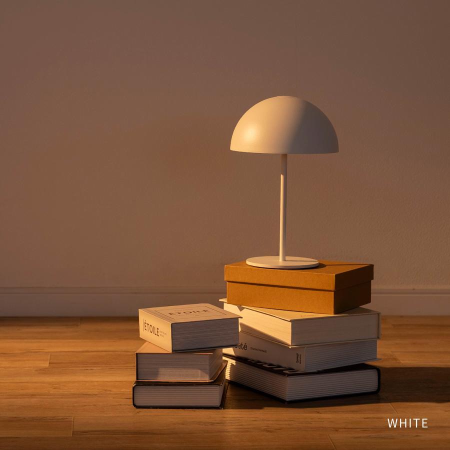 テーブルランプ コードレス 充電式 LED 無段階調光 卓上ライト 間接照明 ドーム型 おしゃれ シンプル ブラック ホワイト 丸 円形 調光 メモリー機能 | tac INTERIOR | 20