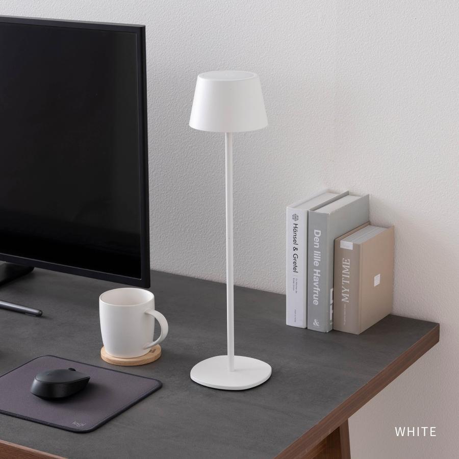 テーブルランプ コードレス 充電式 LED 無段階調光 卓上ライト 間接照明 ボトルランプ おしゃれ シンプル ブラック ホワイト 丸 円形 調光 メモリー機能 | tac INTERIOR | 19