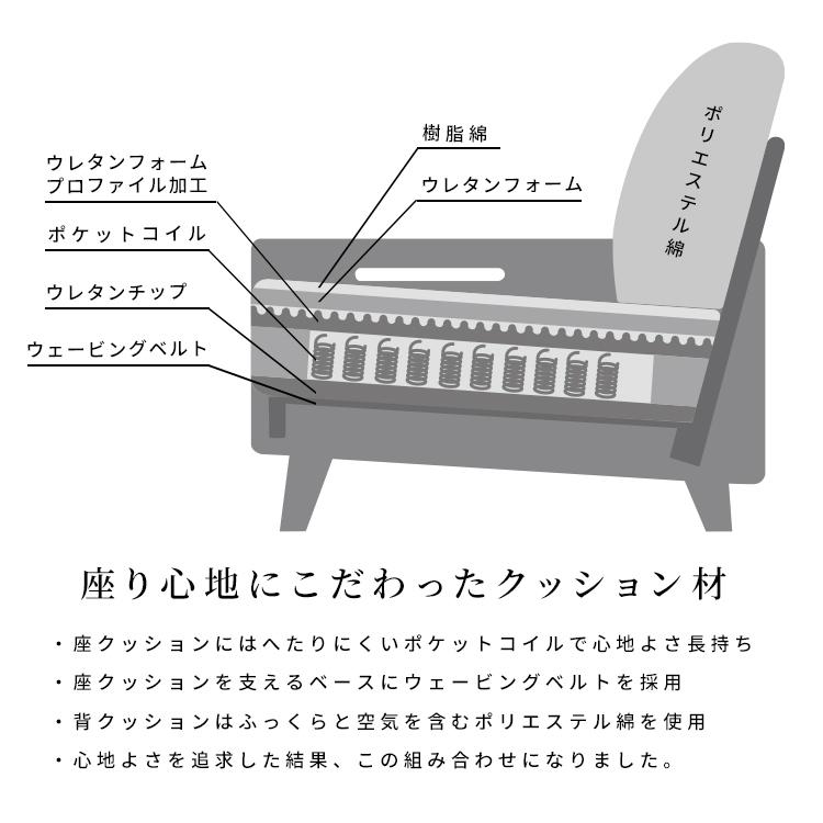 ソファ I字 シンプル モダン ソファー 北欧 幅170 ホワイト 白 ブラック 黒 レザーソファ 二人掛け 2.5人掛け 170cm 幅 木製 本革｜tac｜03