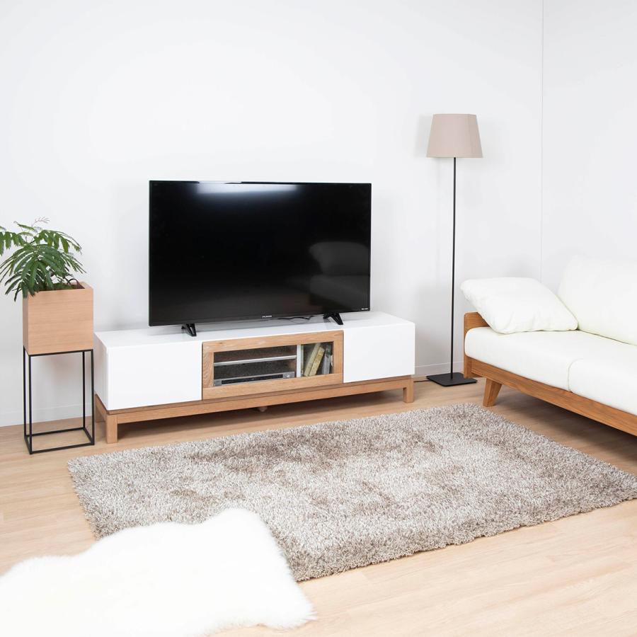 シギヤマ家具工業 テレビ台 テレビボード 幅 150 cm おしゃれ ローボード 白 完成品 収納 北欧 150cm 幅 無垢材 オーク AV ...
