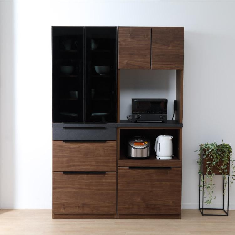 シギヤマ家具工業 食器棚 スリム 開き戸 キッチンボード 60 cm 幅